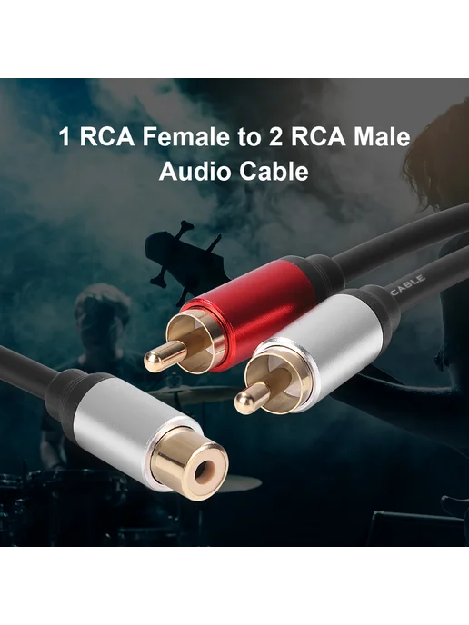 RCA 1F на 2M аудио разветвитель для усилителя и сабвуфера, вариант, фото 4