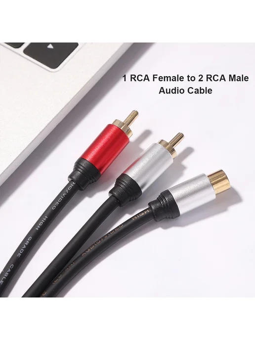 RCA 1F на 2M аудио разветвитель для усилителя и сабвуфера, вариант, фото 5