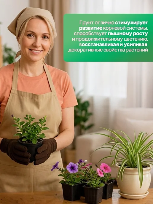 Грунты для растений Грунт цветочный универсальный 25 литров, вариант, фото 6