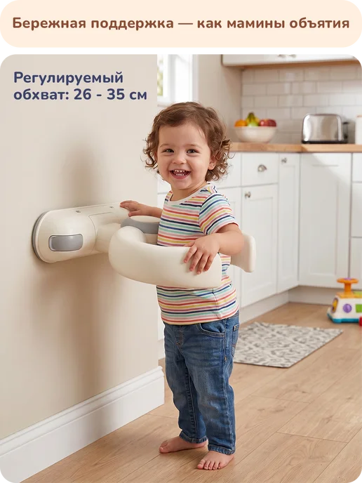 playokay Держатель для детей - для душа, ванной и купания, серый, фото 5
