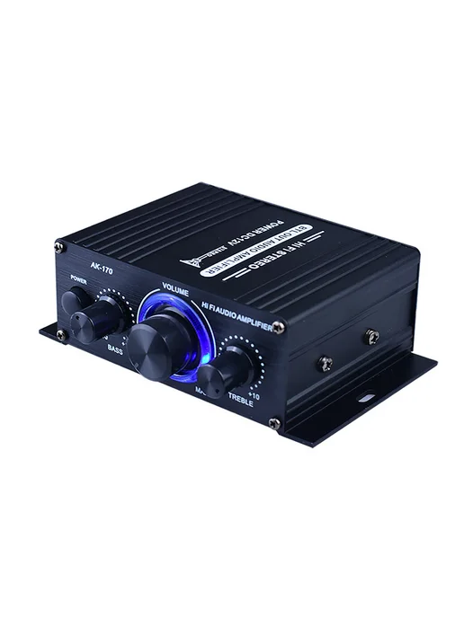 AK-170 Мини HiFi усилитель 200W+200W RCA вход для аудио, 200 Вт, 200 Вт