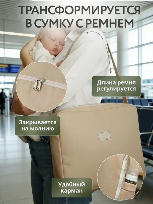 Кокон кроватка для новорожденных, белый, фото 8