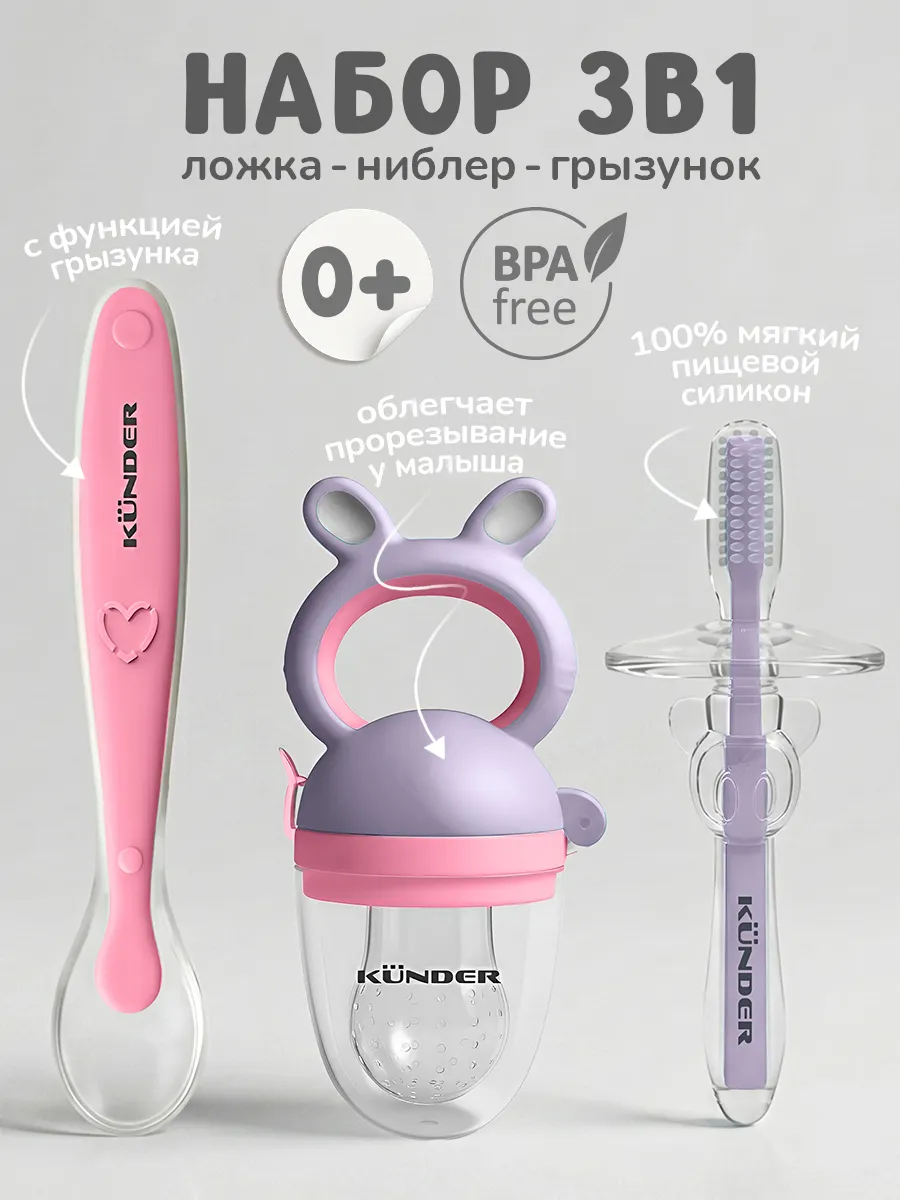 Набор для прикорма ниблер+прорезыватель+ложка