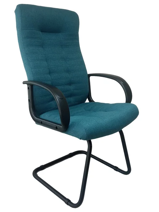 Stylchairs Конференц-кресло Атлант, ткань рогожка морская волна, синий, фото 3