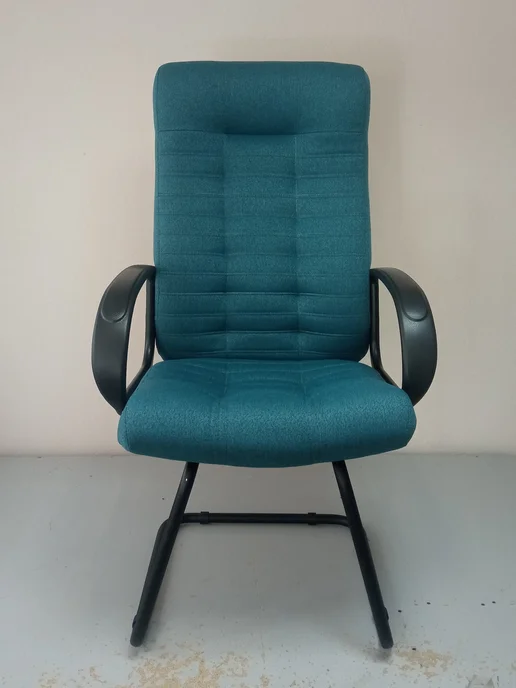 Stylchairs Конференц-кресло Атлант, ткань рогожка морская волна, синий, фото 7