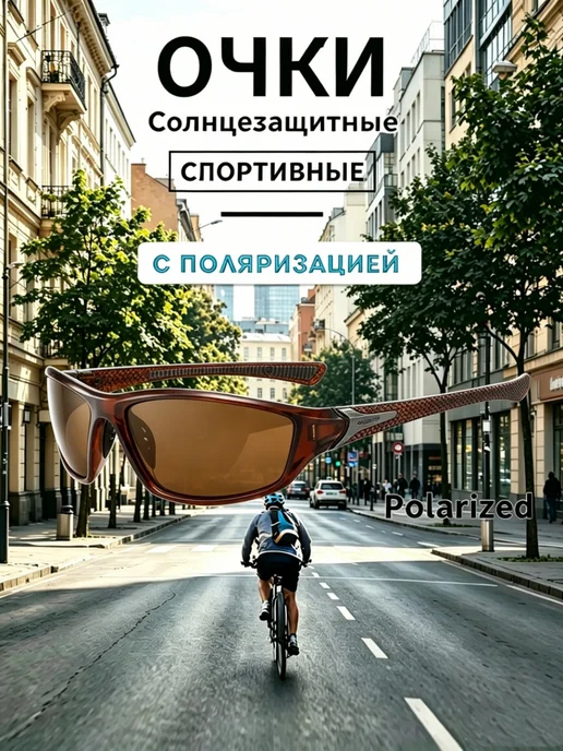 Велосипедные очки, коричневый