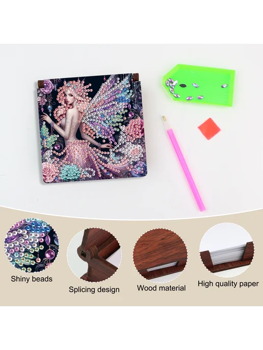 Деревянный набор для DIY Fairy Diamond Painting, нотбокс, 16, вариант, фото 4