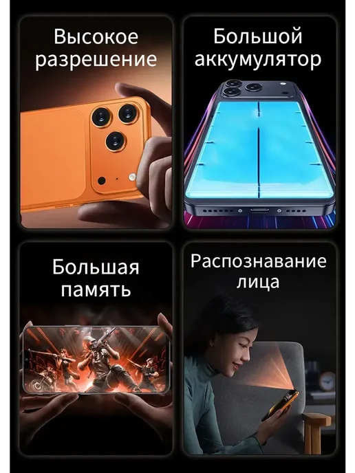 Смартфон YFQTXLW Iphc 17 Pro Max 1/1024 ГБ, белый, фото 4