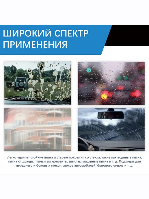 Rayhong Очиститель стекол авто растворяет следы насекомых и смолу, 100 мл, фото 5