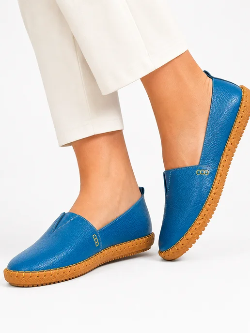 Luna shoes Мокасины туфли натуральная кожа, голубой, фото 2