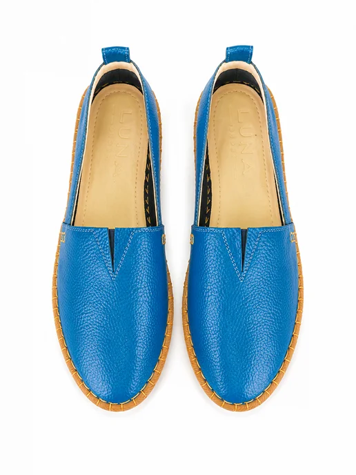 Luna shoes Мокасины туфли натуральная кожа, голубой, фото 5