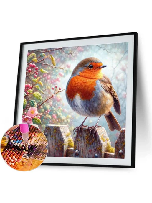 5D Алмазная вышивка Robin набор для творчества 40x40 см дома, 40x40 см, фото 3