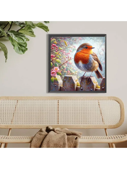 5D Алмазная вышивка Robin набор для творчества 40x40 см дома, 40x40 см, фото 8