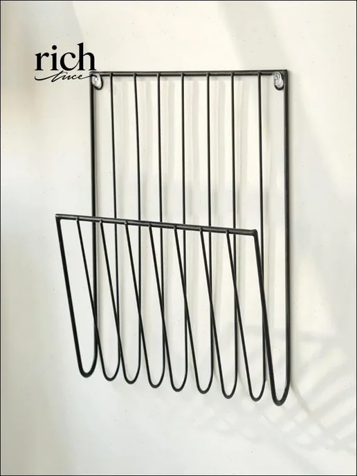 Газетница настенная металлическая 26x25x7 см, 26x25x7 см, фото 5
