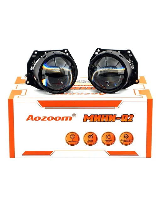 AoZoom Светодиодные линзы Mini Q2 3.0" 5500K 12V, вариант, фото 6