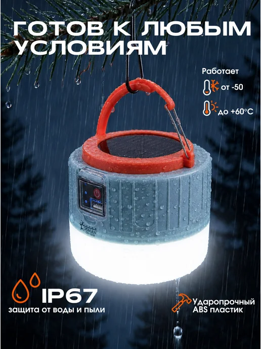 OSMAN STAR Фонарь кемпинговый "Лотос" на солнечной батарее, вариант, фото 3