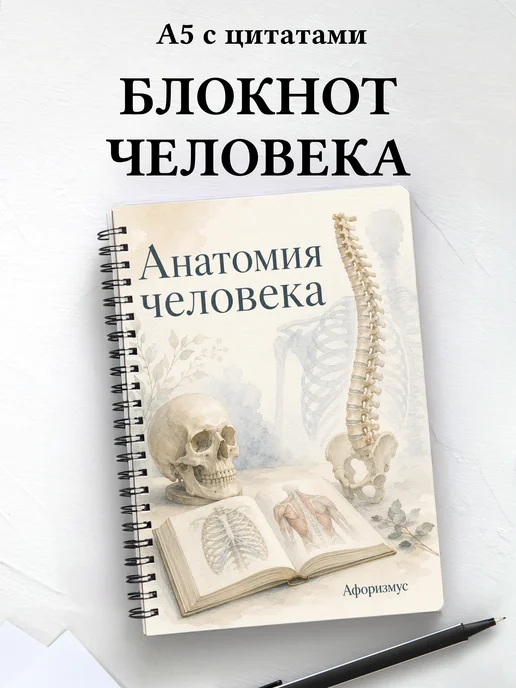 Тетрадь Анатомия человека с мотивирующими цитатами
