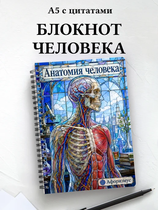 Тетрадь Анатомия человека с мотивирующими цитатами
