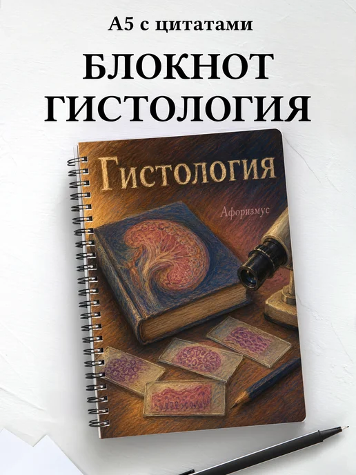 Блокнот Гистология с мотивирующими цитатами