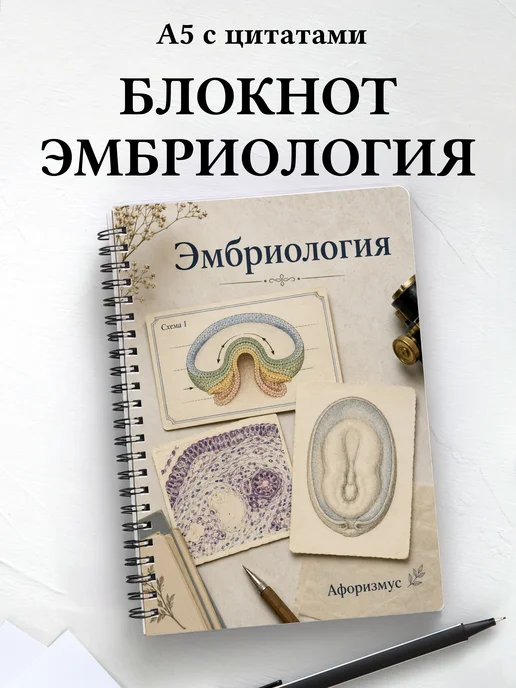 Блокнот Эмбриология с мотивирующими цитатами