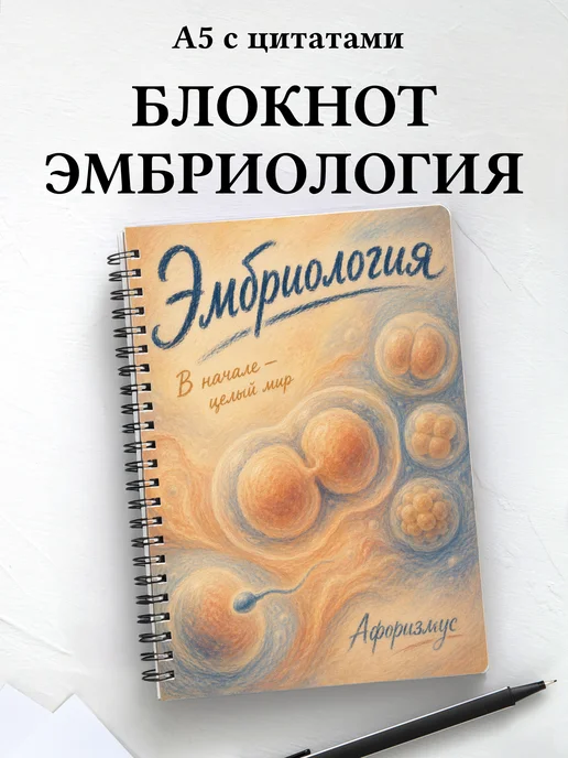 Блокнот Эмбриология с мотивирующими цитатами