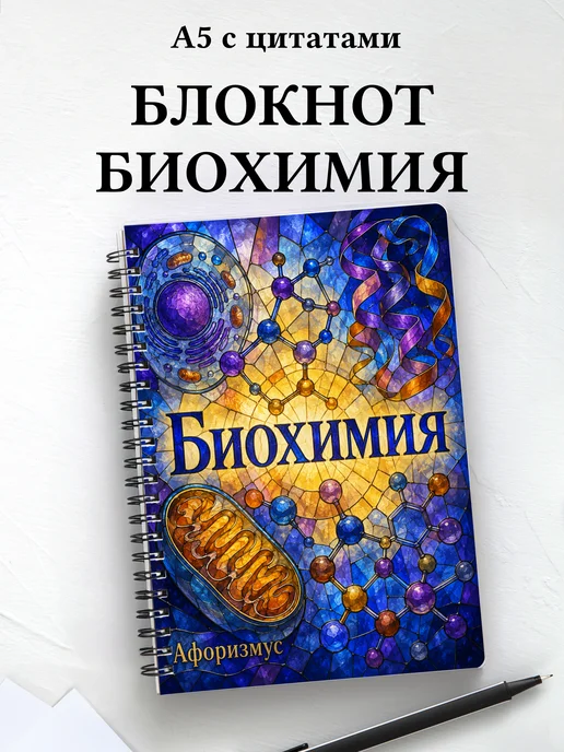 Блокнот Биохимия с мотивирующими цитатами