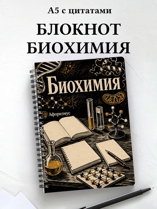 Блокнот Биохимия с мотивирующими цитатами