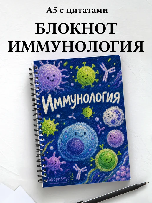 Блокнот Иммунология с мотивирующими цитатами