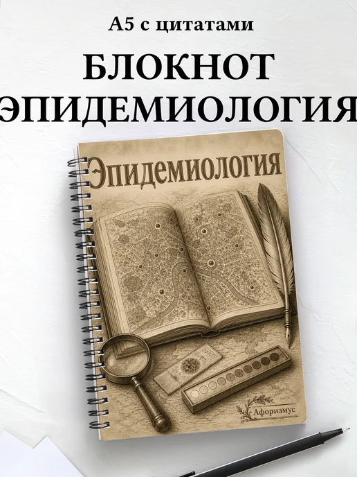 Блокнот Эпидемиология с мотивирующими цитатами