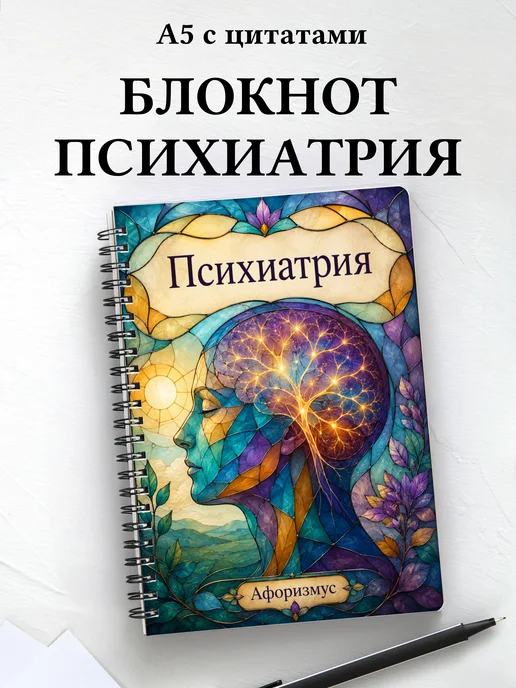 Блокнот Психиатрия с мотивирующими цитатами