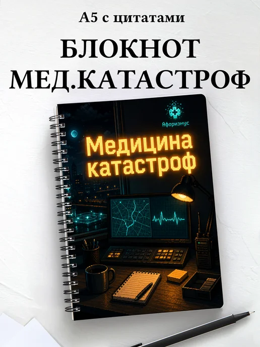 Блокнот Медицина катастроф с мотивирующими цитатами