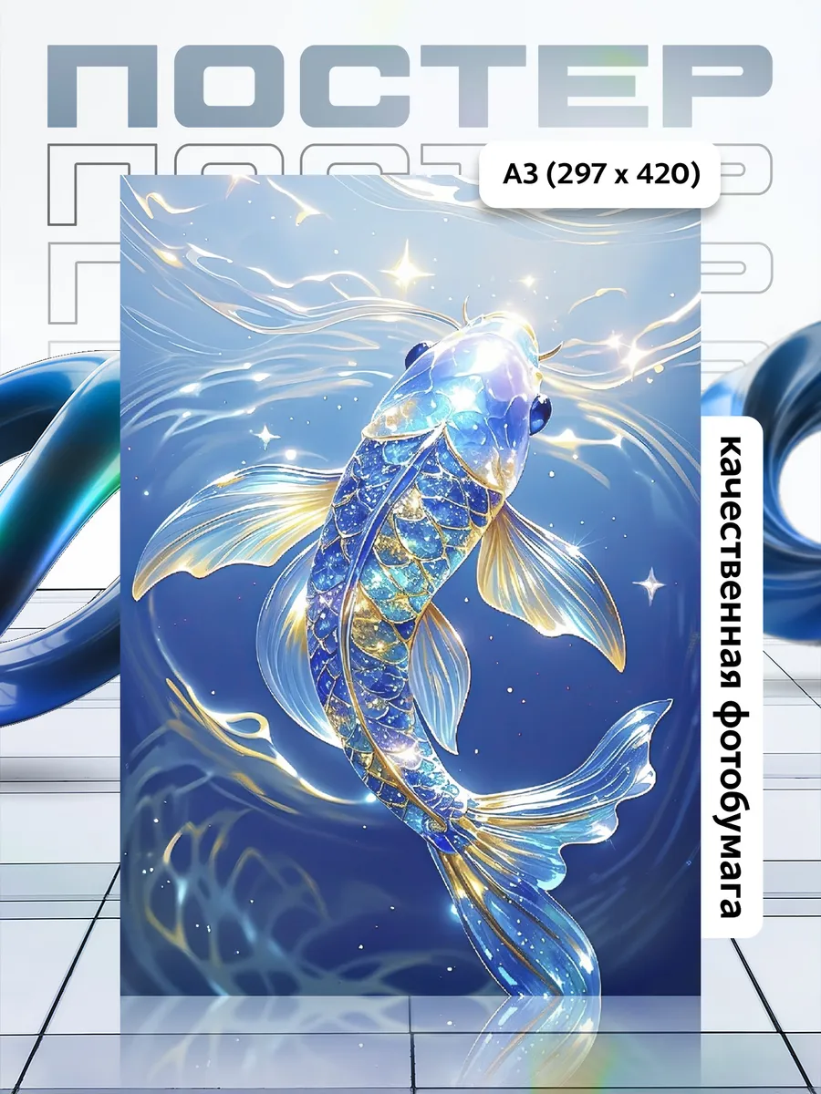 Постер А3 Рыба Fish