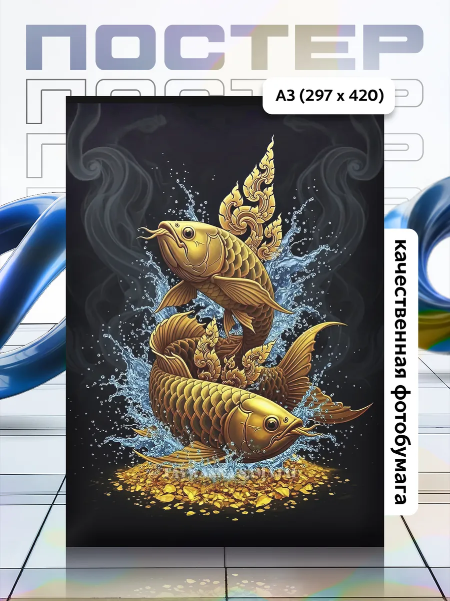Постер А3 Рыба Fish