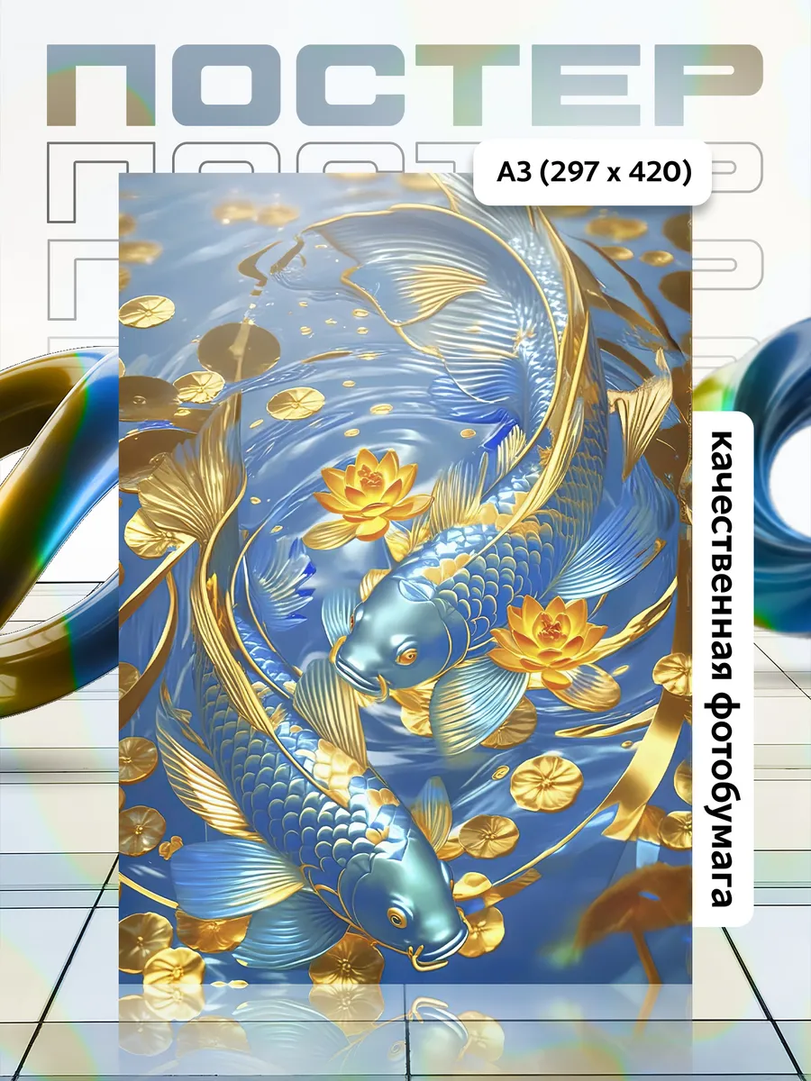 Постер А3 Рыба Fish