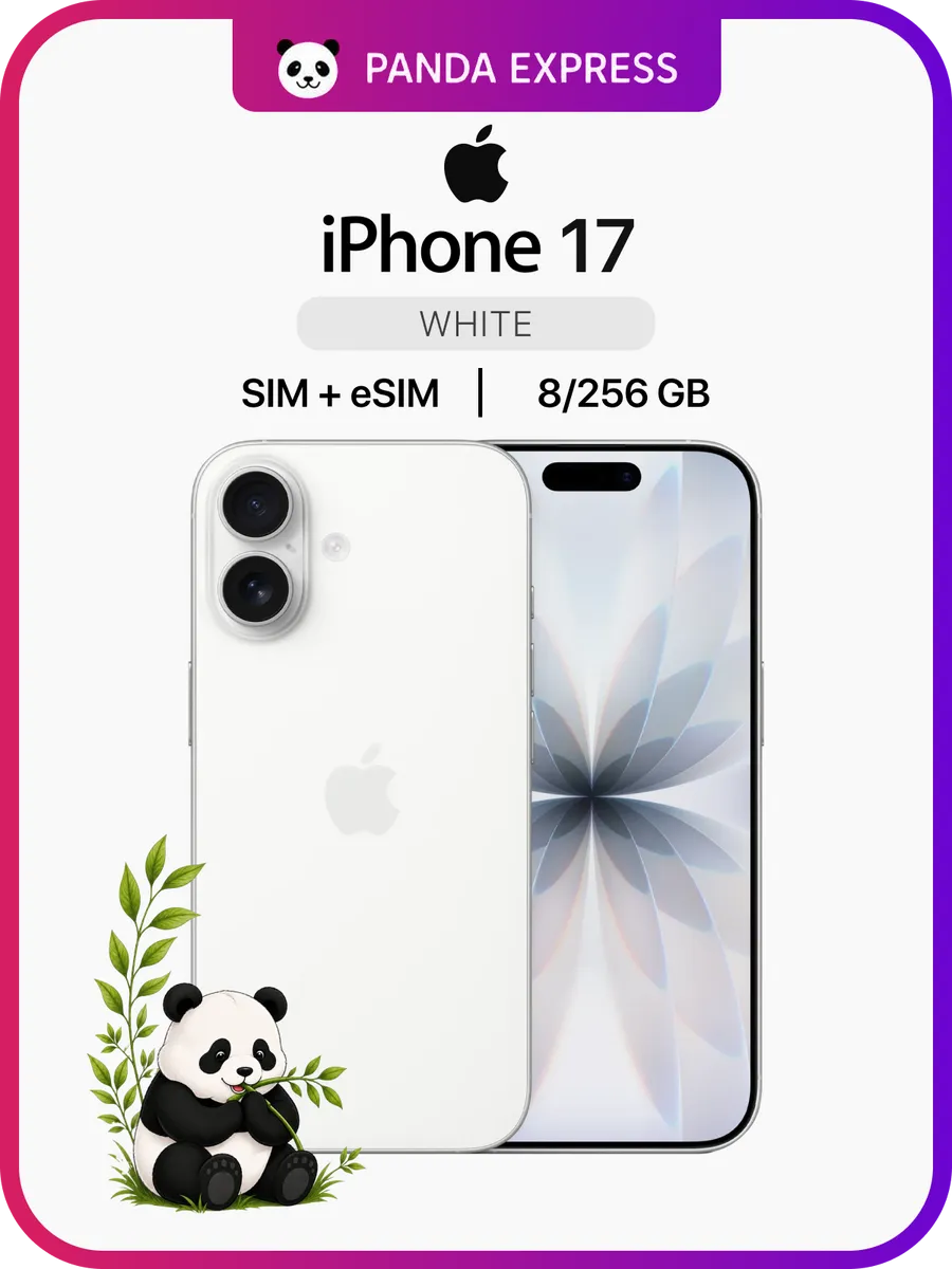 Apple Смартфон iPhone 17, 8 256GB, White, SIM + eSIM