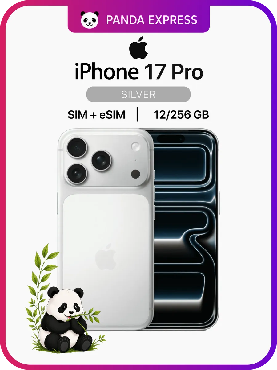 Apple Смартфон iPhone 17 Pro, 12 256GB, Silver, SIM + eSIM