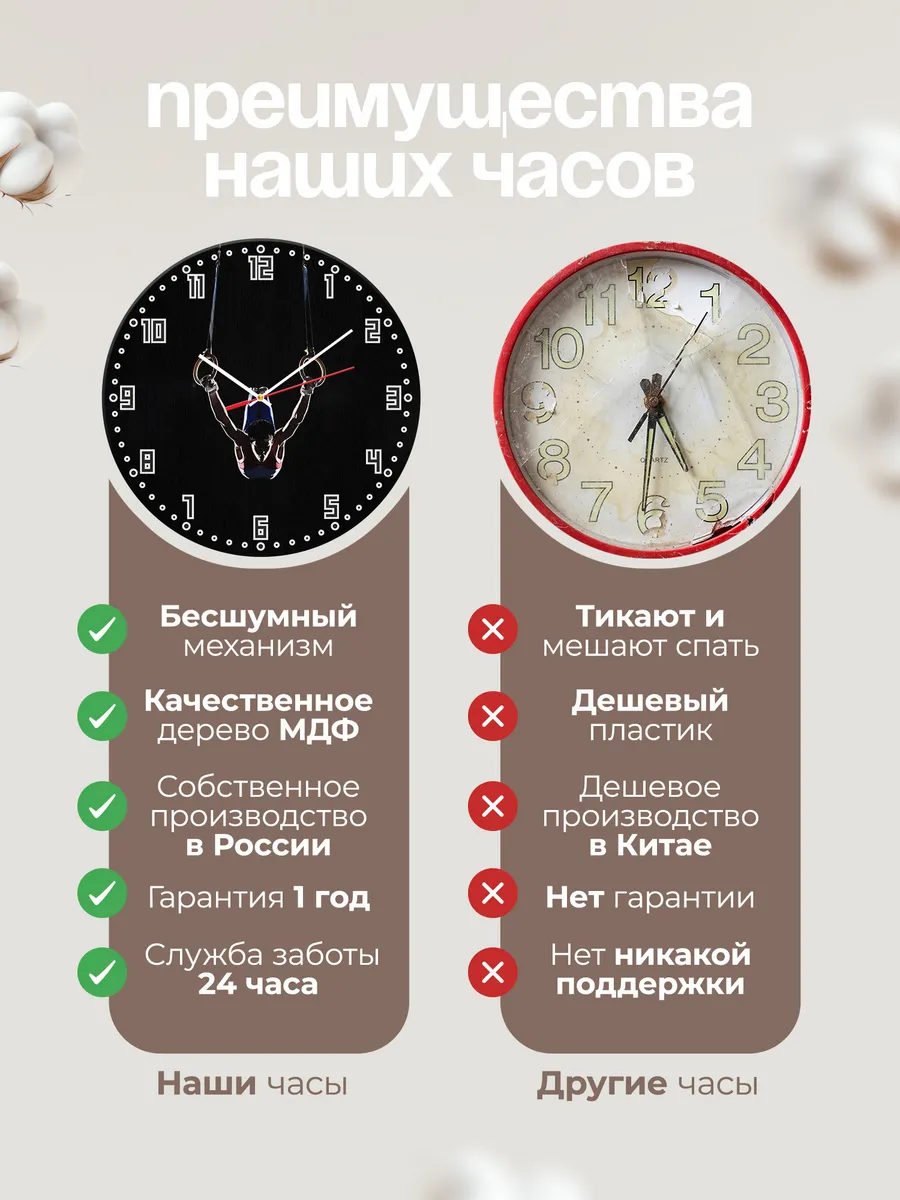 Часы настенные "Спортивная гимнастика" — фото 10