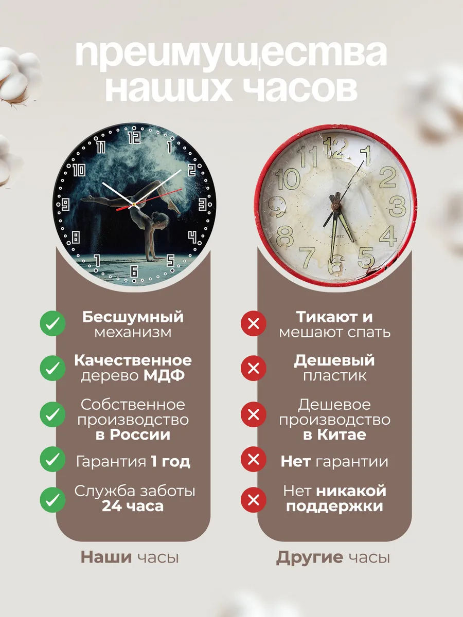 Часы настенные "Спорт акробатика" — фото 10