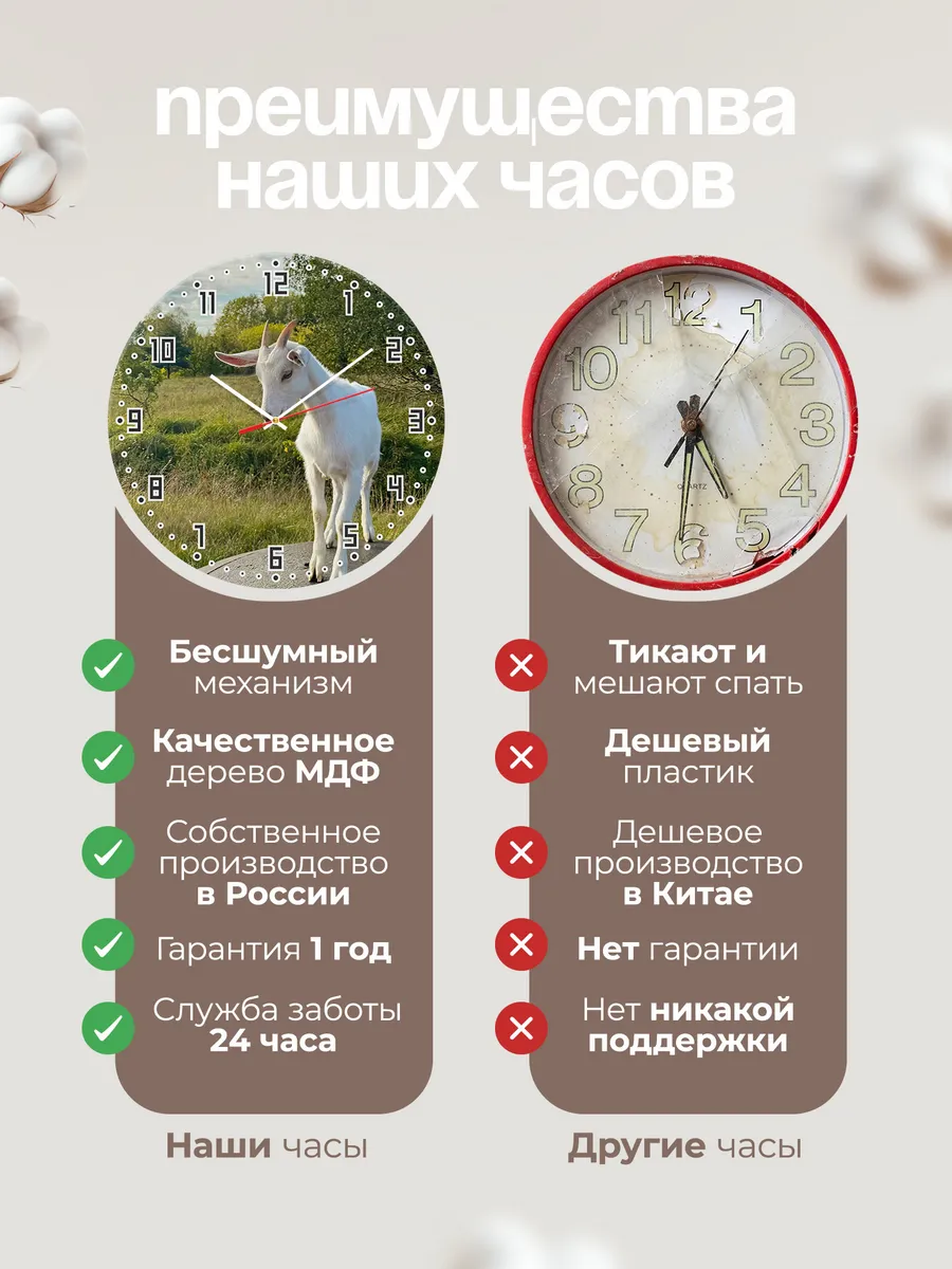 Часы настенные "с Козой" — фото 10