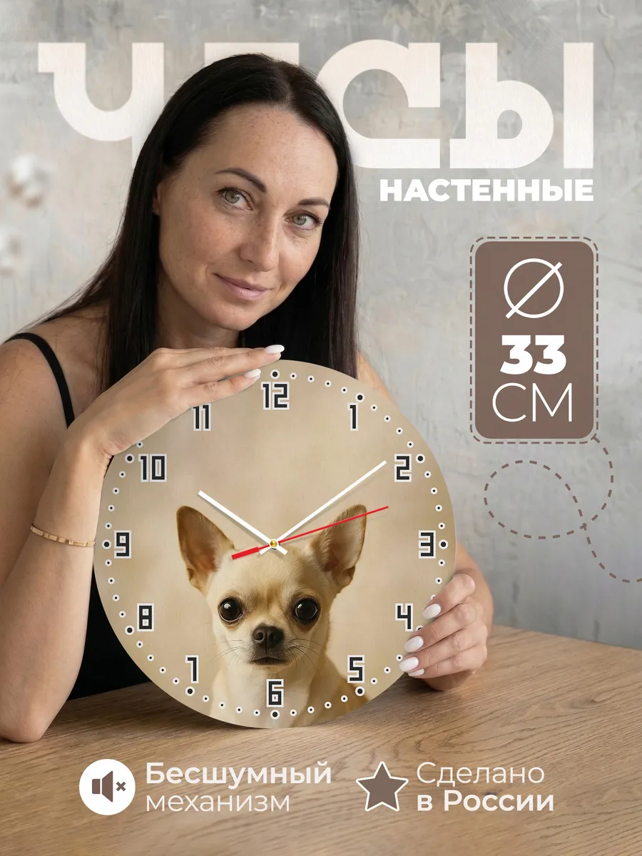 Часы настенные "собака Чихуахуа"