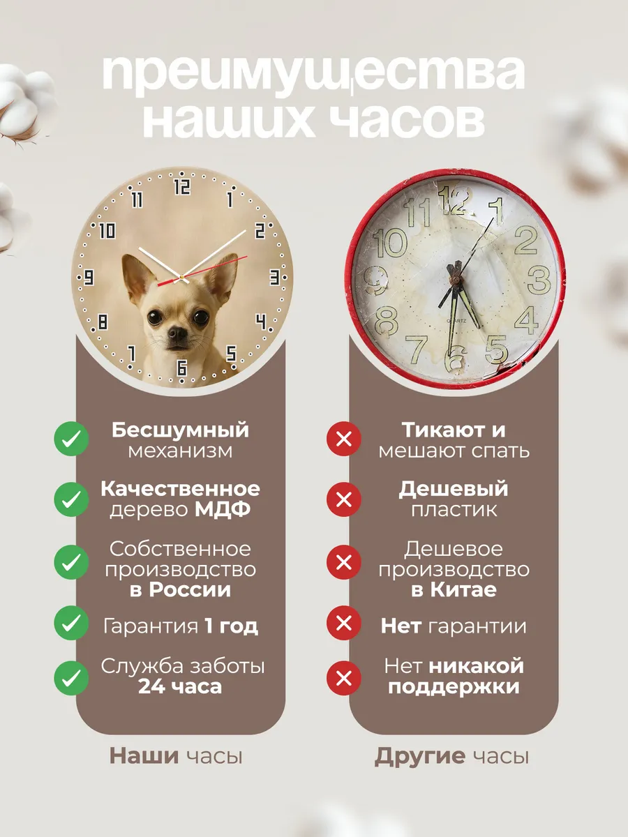 Часы настенные "собака Чихуахуа" — фото 10
