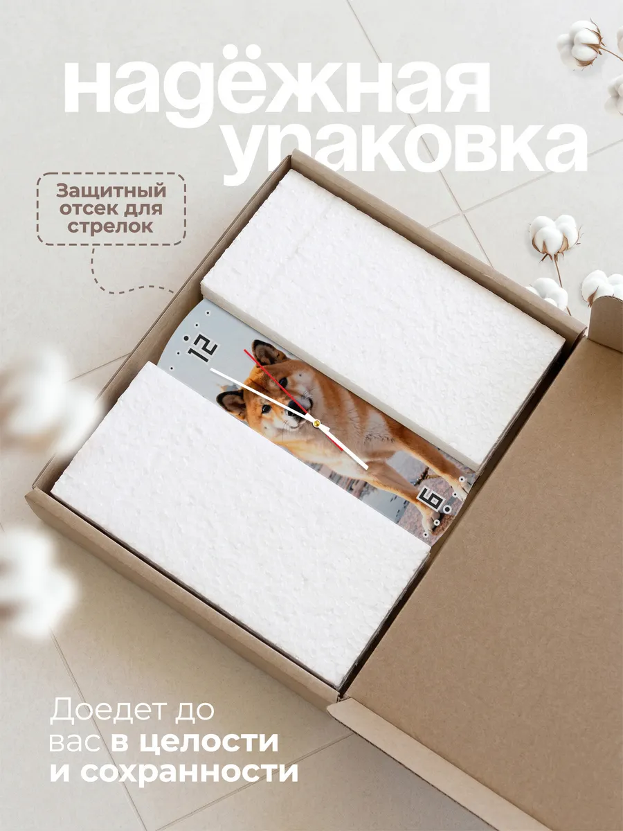 Часы настенные "с собакой Сиба-ину" — фото 9