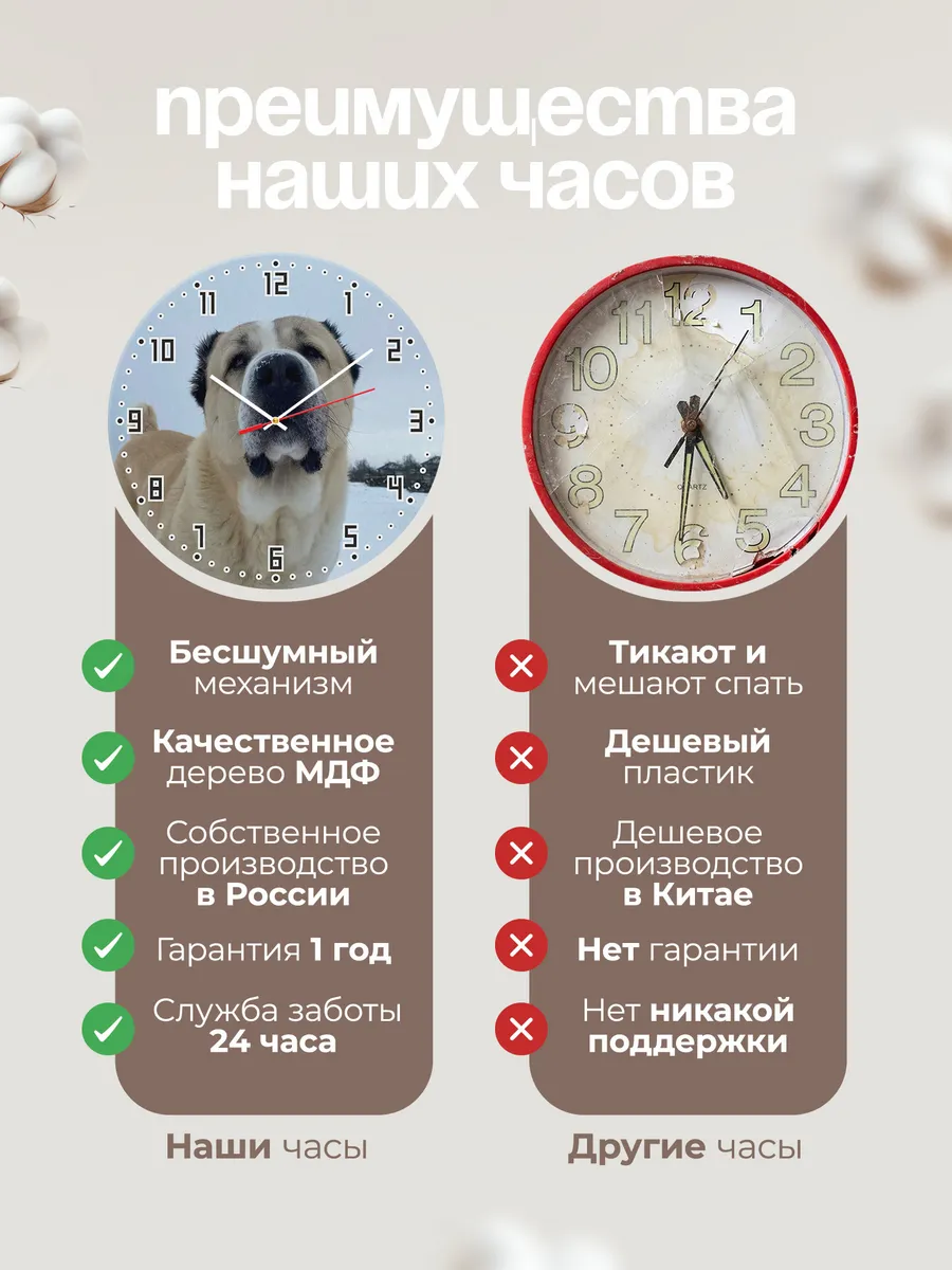 Часы настенные "Среднеазиатская овчарка" — фото 10