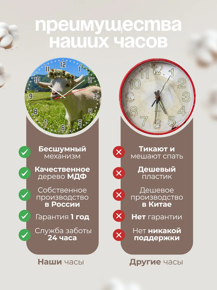 Часы настенные "с Козочкой" — фото 10