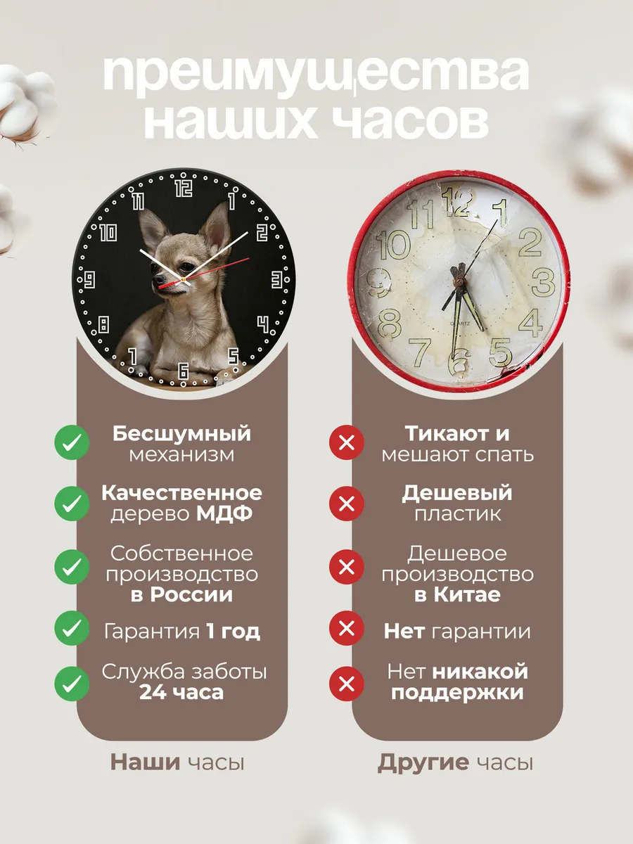 Часы настенные "с породой Чихуахуа" — фото 10