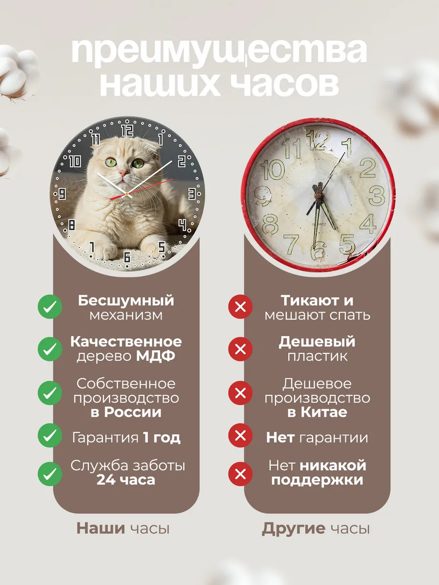 Часы настенные "Шотландская кошка" — фото 10