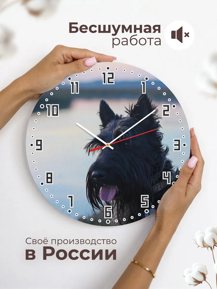 Часы настенные "Шотландский терьер порода" — фото 6
