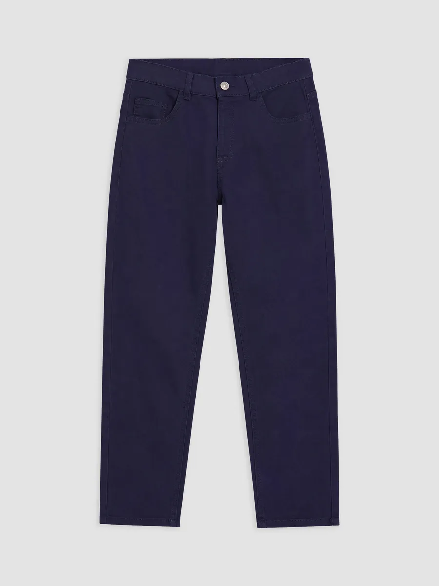 Брюки Slim Fit из габардина для мальчиков