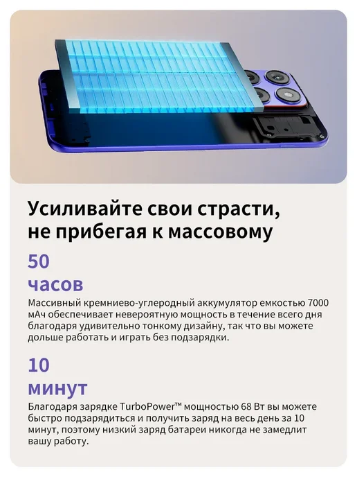 Смартфон Motorola Edge 70 Fusion 8/256 ГБ, синий, фото 7