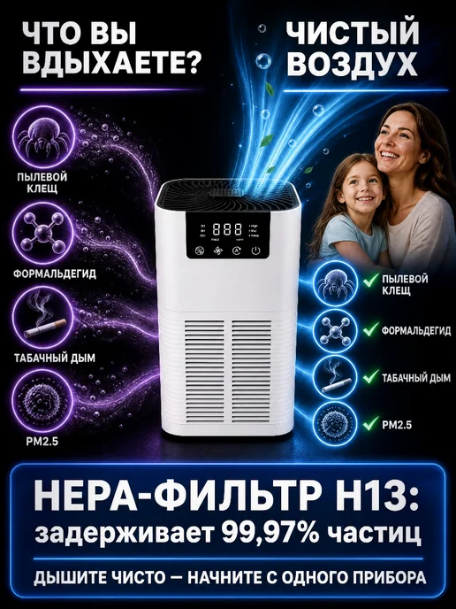 WHITES TECHNIC Очиститель воздуха для дома, белый, фото 2